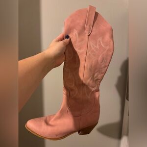 billini urson pink tall western festival cowgirl cowboy rancher boots size 9